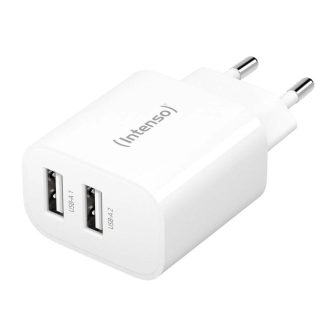 Cargador pared Intenso W24AA 2x USB tipo a blanco (7802412)