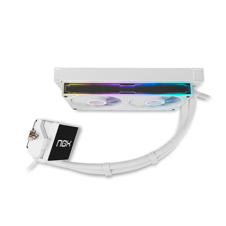 NOX Hummer M-240 LCD|Kit RL Magnético ARGB Blanco (NXHUMMERM240LCDWH)