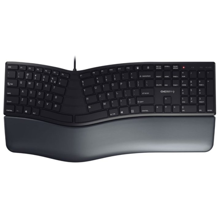 CHERRY KC 4500 ERGO Universal USB QWERTY Spanish Keyboard Black