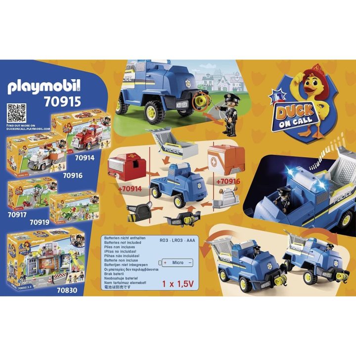 Playmobil duck on call vehiculo de emergencia de la policia (70915)