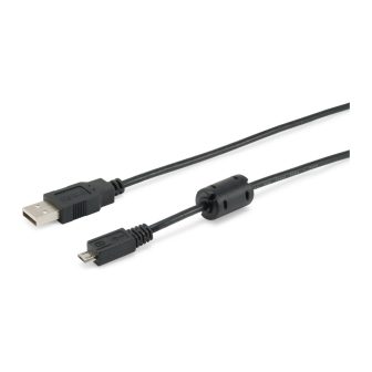 Equip 128551 Cable USB 2.0 Tipo A a Micro-B, 1,8 m, Negro