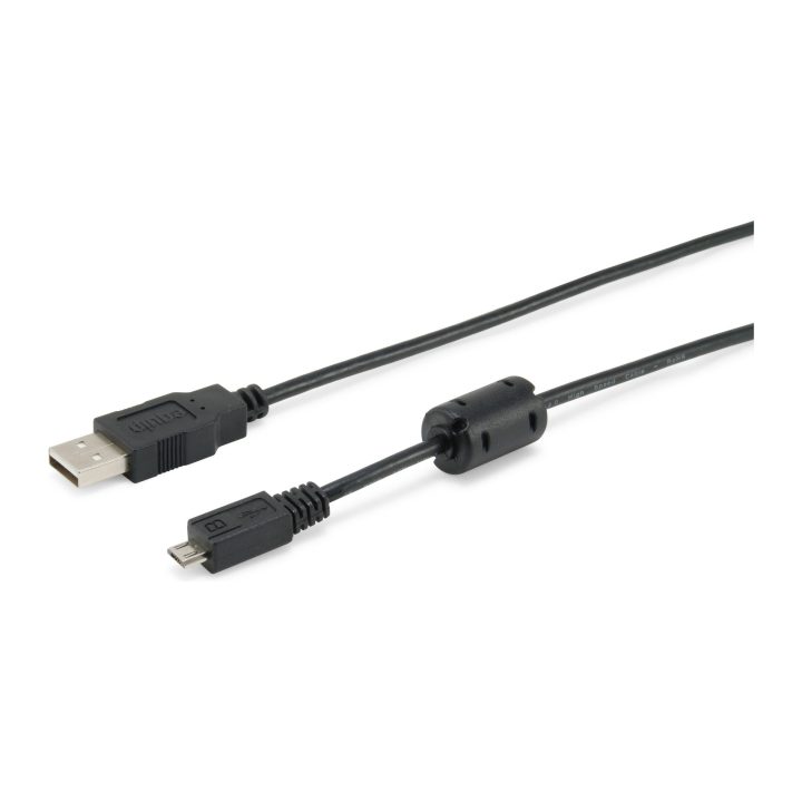 Equip 128551 Cabo USB 2.0 Tipo A para Micro-B, 1,8 m, Preto