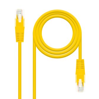 Nanocable Cable Red Latiguillo RJ45 CAT.6 UTP AWG24, Amarillo, 30 cm