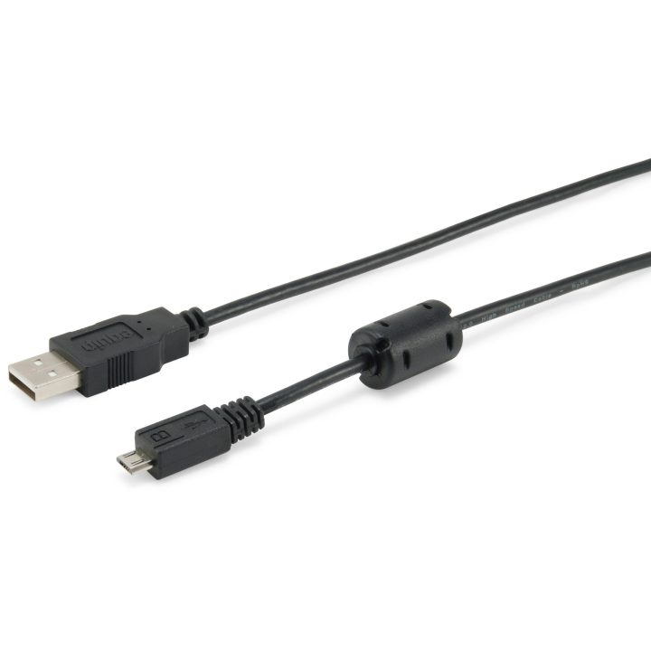Equip 128551 USB 2.0 Cable Type A to Micro-B, 1.8 m, Black