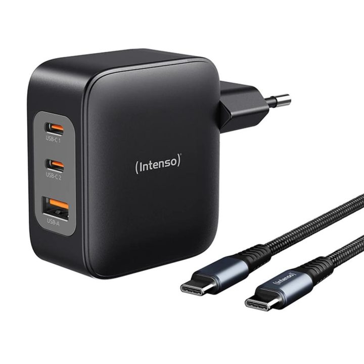 Intenso | KIT Carregador GaN W100ACC + Cabo USB-C (7810010)