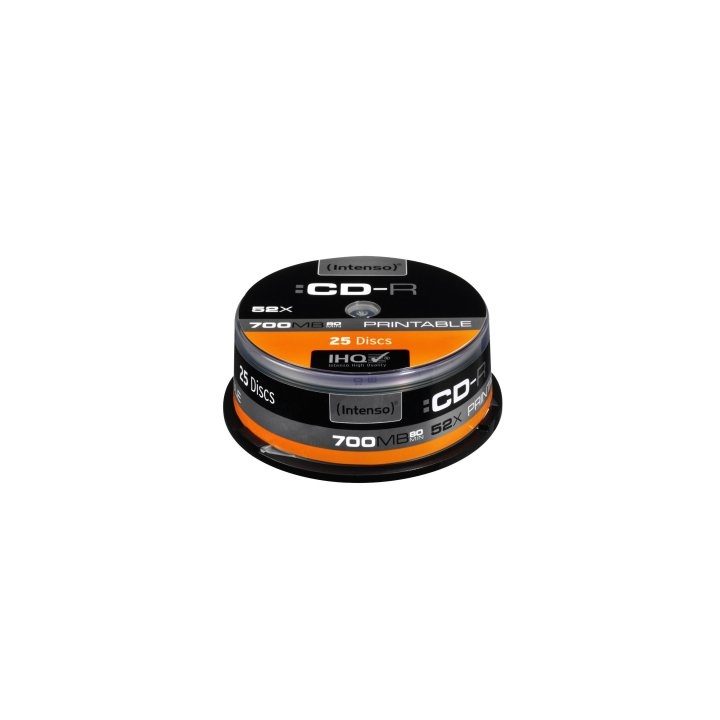 Intenso Printable CD-R Blank Discs 700MB 52x 25 Pack (1801124)