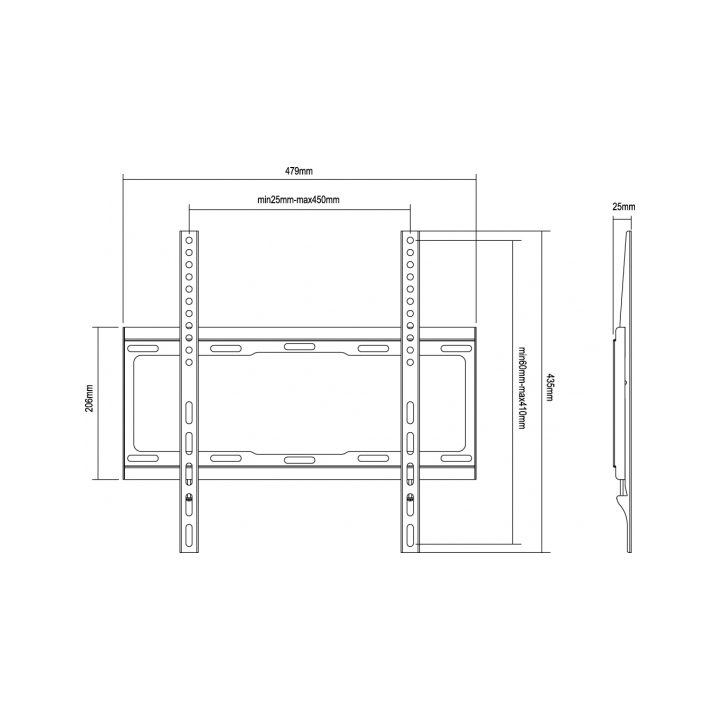 Equip 650310 suporte para TV 55" Preto