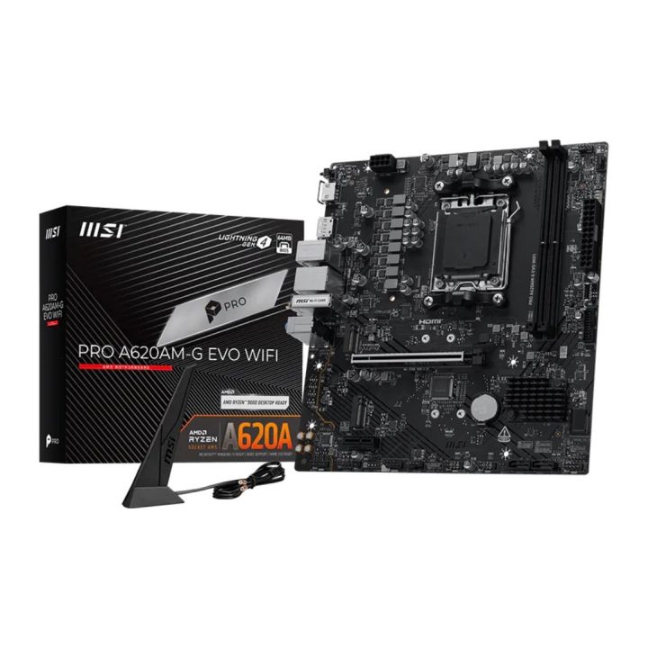 MSI Pro A620AM-G EVO WIFI AMD A620A AM5 Socket micro ATX