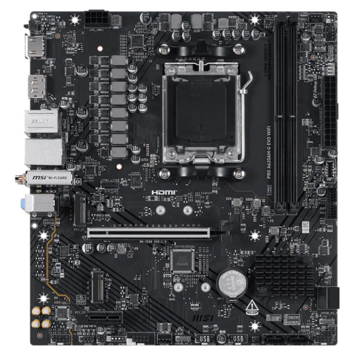 MSI Pro A620AM-G EVO WIFI AMD A620A AM5 Socket micro ATX