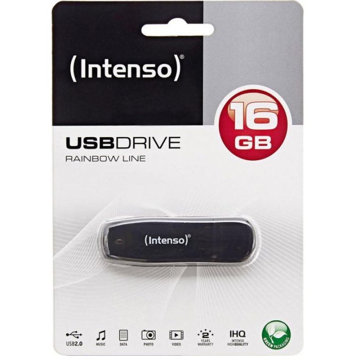 Intenso rainbow 16GB black USB 2.0 flash drive (3502470)