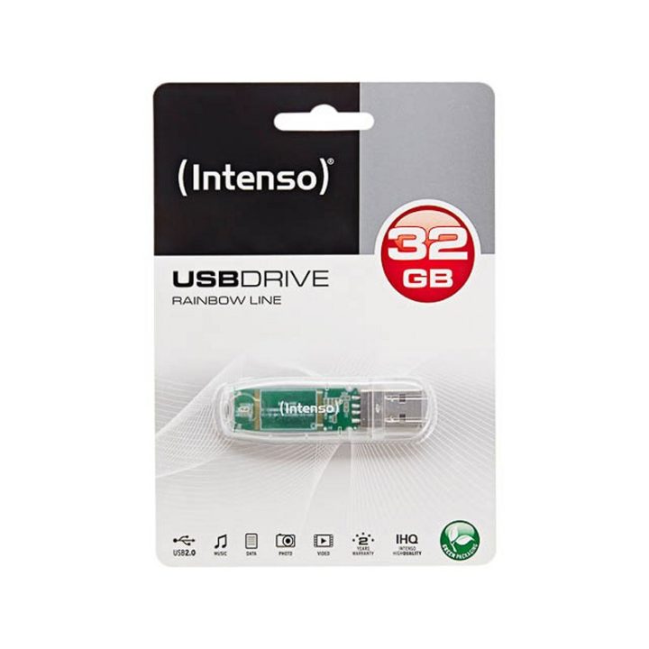 Memória USB 2.0 Intenso rainbow 32GB transparente (3502480)