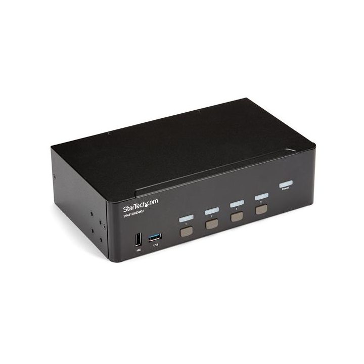 StarTech.com 4-Port HDMI KVM Switch - 4K at 30Hz - Dual Display