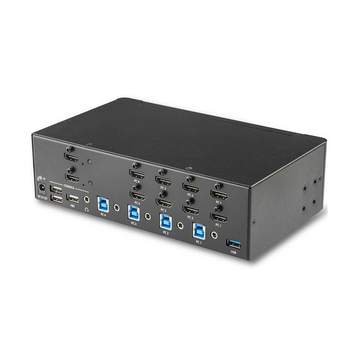 StarTech.com 4-Port HDMI KVM Switch - 4K at 30Hz - Dual Display