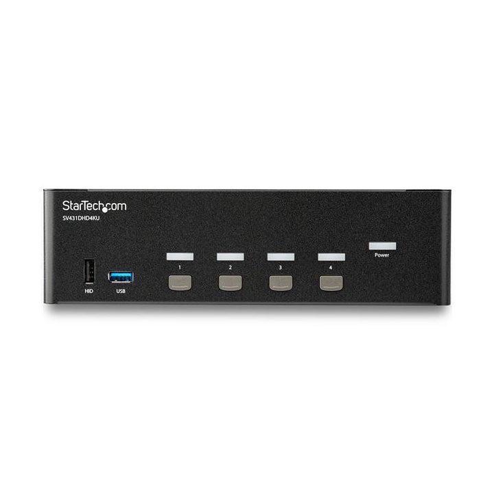 StarTech.com Comutador KVM de 4 Portas HDMI - 4K a 30Hz - Duplo Ecrã
