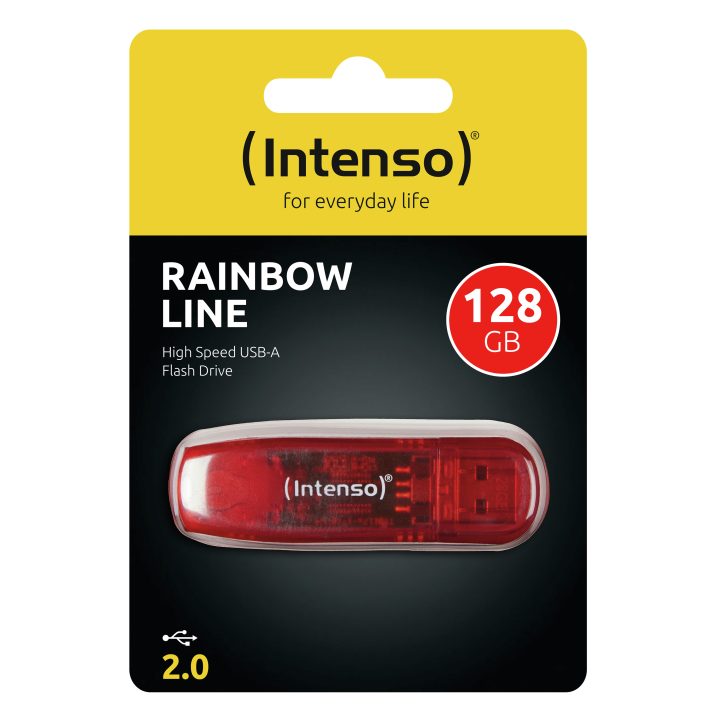 Intenso 3502491 USB Flash Drive 2.0 Rainbow 128GB Red