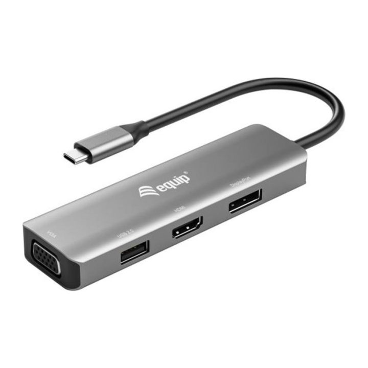 Equip USB-C to HDMI/DisplayPort/VGA/USB Adapter