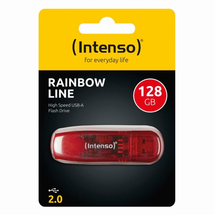 Intenso 3502491 USB Flash Drive 2.0 Rainbow 128GB Red
