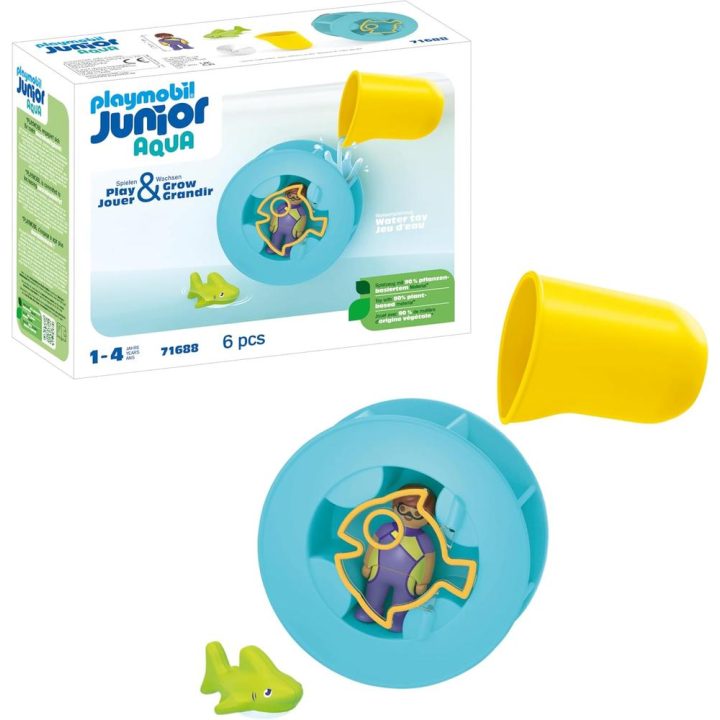 Playmobil junior aqua: roda de água com bebé tubarão (71688)