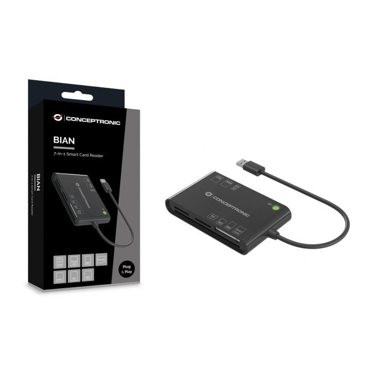 Conceptronic BIAN10B USB 3.2 Gen 1 (3.1 Gen 1) Type-A/Type-C Card…