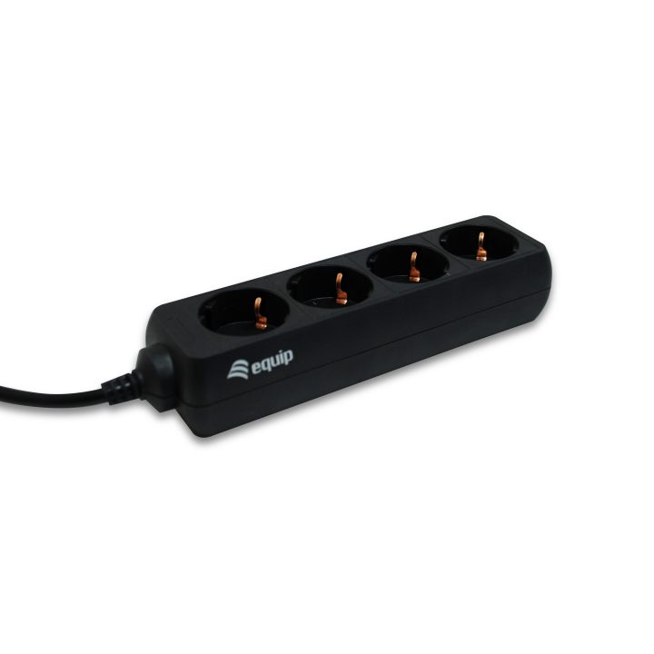Equip 333281 Power Strip 1.1 m 4 Outlets AC Black