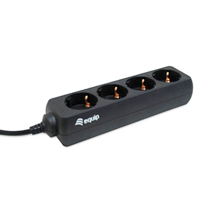 Equip 333281 Power Strip 1.1 m 4 Outlets AC Black