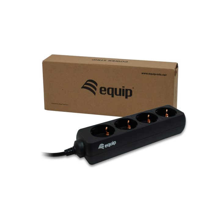 Equip 333281 base múltiple 1,1 m 4 saídas AC Preto