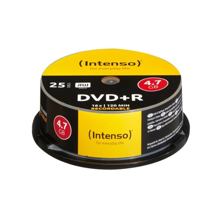 Intenso Blank DVD+R Cake Box 4.7GB 16x 25 Units (4111154)
