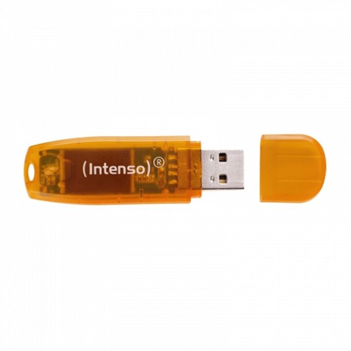 Intenso 3502490 USB Flash Drive 2.0 Rainbow 64GB Orange