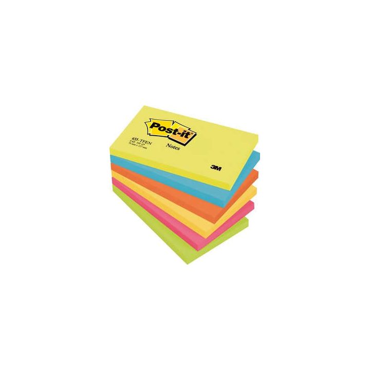 Pack de 6 blocos de notas adesivas 100 folhas 76X127MM coleção…