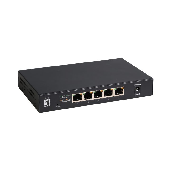 LevelOne GEU-0525 Unmanaged Switch 2.5G Ethernet (100/1000/2500) Black