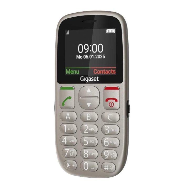 Telemóvel Gigaset GL395 cinzento para seniores (S30853-H1230-R102)