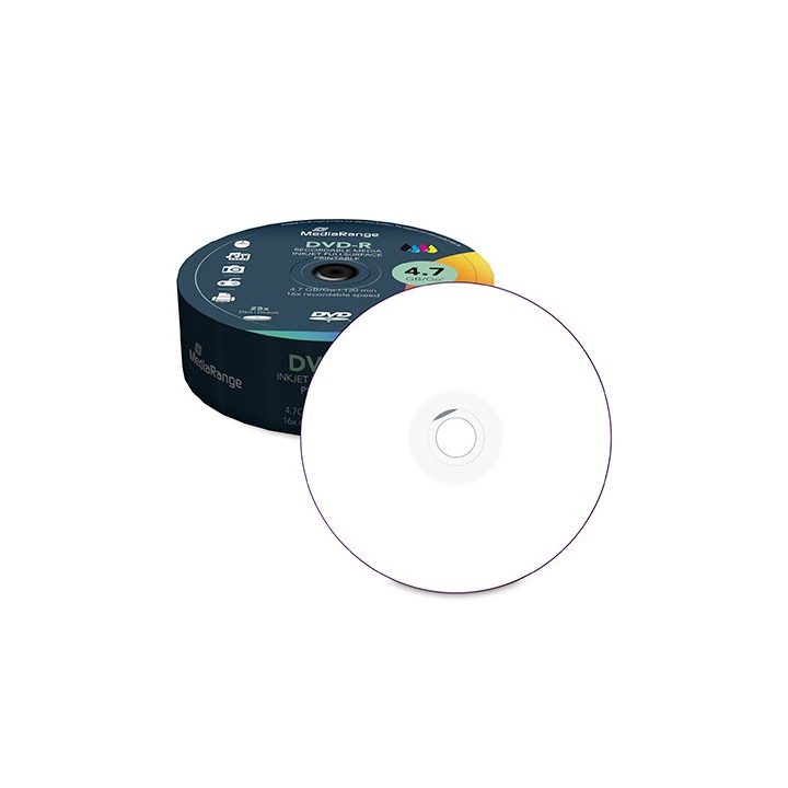 Consumível Mediarange DVD-R MR407 4.7GB 25PCS