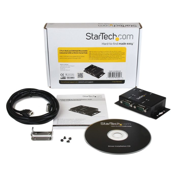StarTech.com Concentrador Hub Industrial de 2 Portas Série Serial…