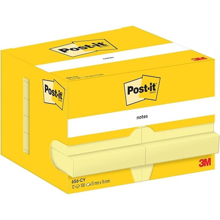 Pack 12 blocos de notas adesivas 100 folhas 51X76MM canary yellow…