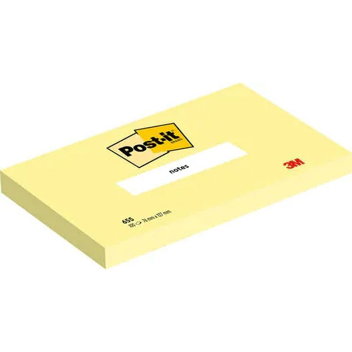 Pack 12 blocs 100 hojas notas adhesivas 76X127MM canary yellow caja…