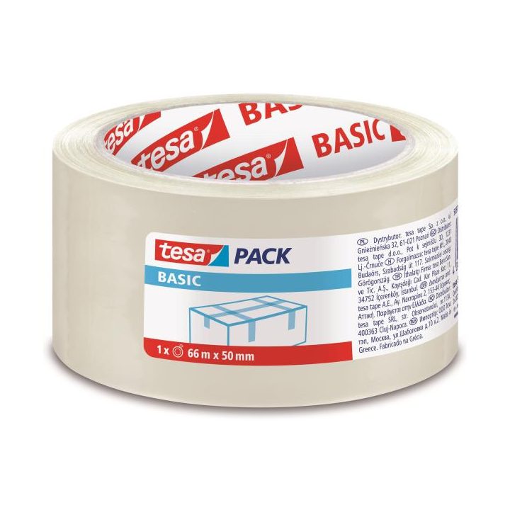 Pack de 6 fitas de embalagem basic 50mm.X66M. transparente TESA…