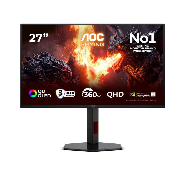 AOC G4 Q27G4SDR PC Monitor 26.5" 2560 x 1440 Pixels Quad HD QD-OLED…