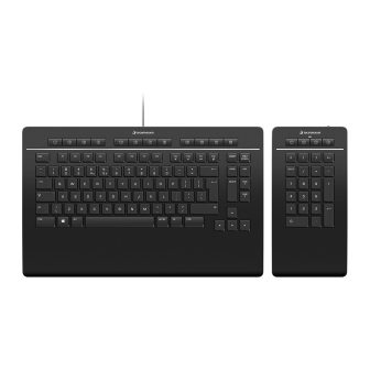 3Dconnexion Keyboard Pro with Numpad teclado Oficina USB + RF…