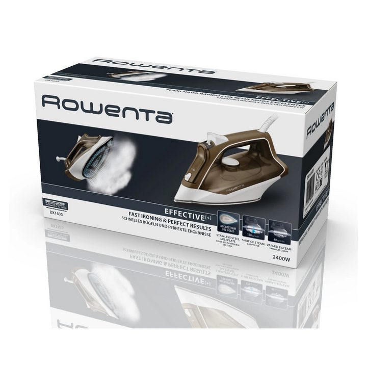 Rowenta DX1635 Ferro a vapor Sola de aço inoxidável 2400 W Castanho
