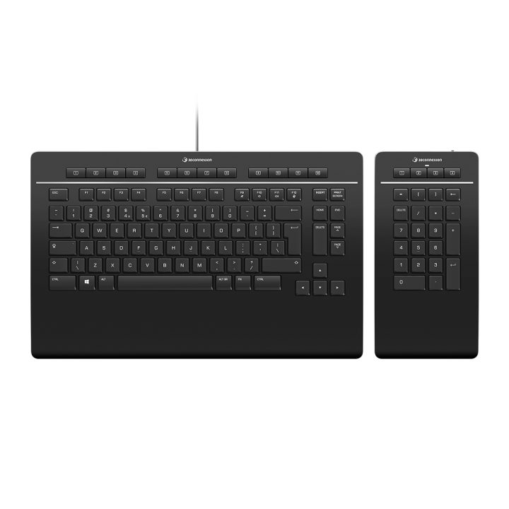 3Dconnexion Keyboard Pro with Numpad Office Keyboard USB + RF…