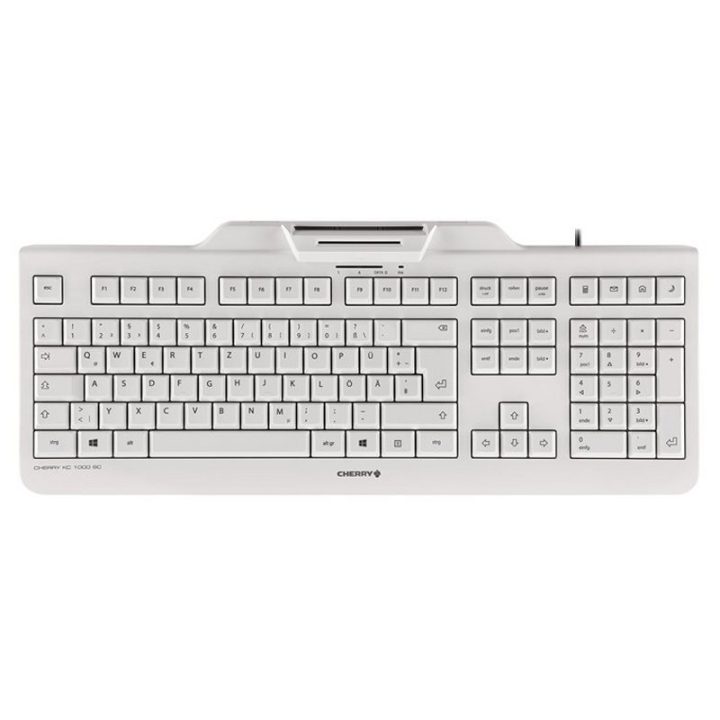 CHERRY KC 1000 SC Universal USB Keyboard QWERTY Spanish Gray