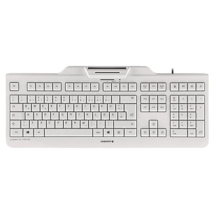 CHERRY KC 1000 SC Universal USB Keyboard QWERTY Spanish Gray