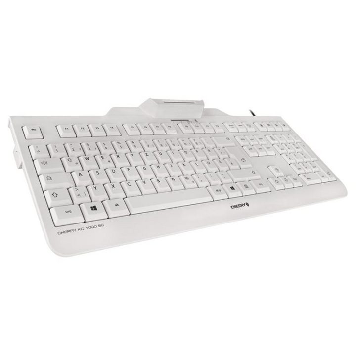 Teclado CHERRY KC 1000 SC Universal USB QWERTY Espanhol Cinzento