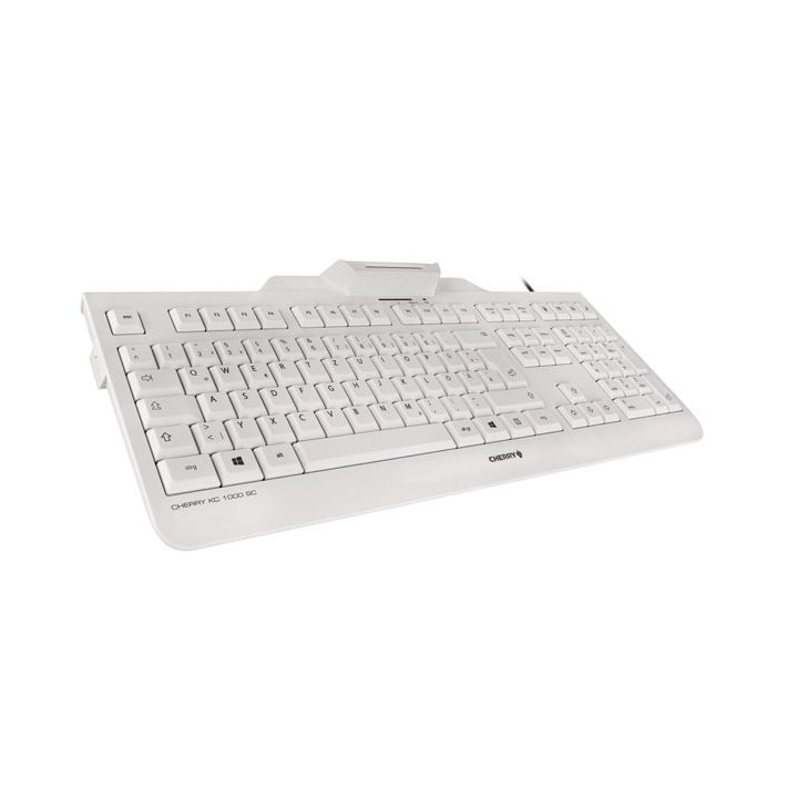 Teclado CHERRY KC 1000 SC Universal USB QWERTY Espanhol Cinzento