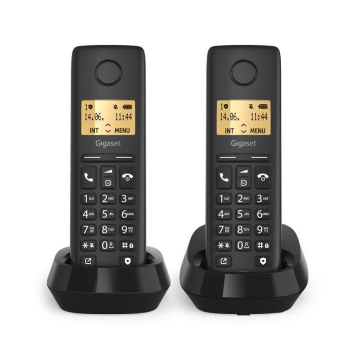 Gigaset Basic 100 Inalámbrico DECT Negro Duo (L36852-H3206-D201)