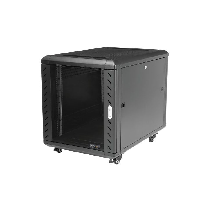 StarTech.com 12U 19" 4-Post Server Rack - Server Rack with Lock and…