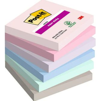 Pack 6 blocos de notas adesivas 90 folhas 76X76MM super sticky…