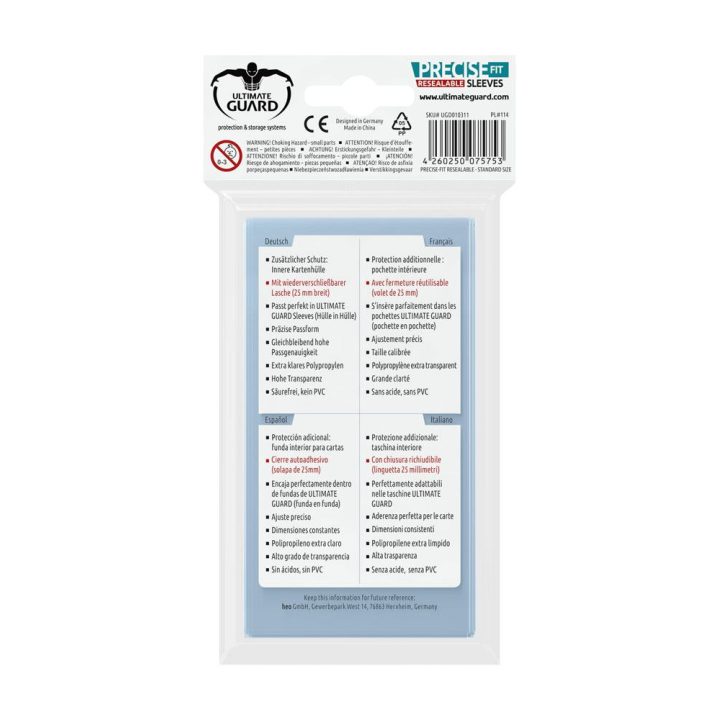 Fundas transparentes de cartas ultimate guard precise-fit cierre…