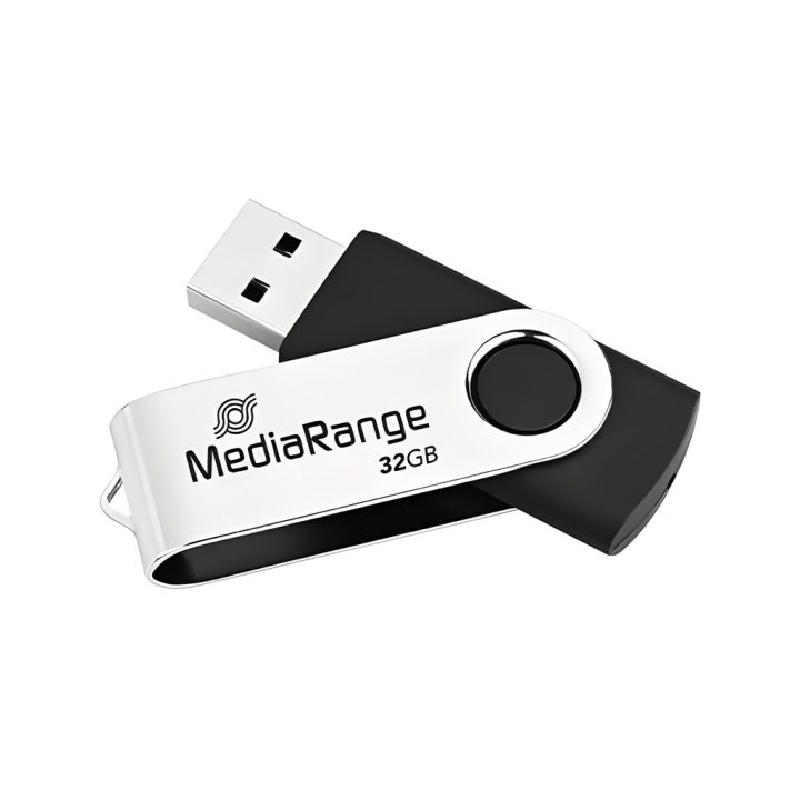 32GB USB 2.0 Flash Drive Mediarange silver-black (MR911)