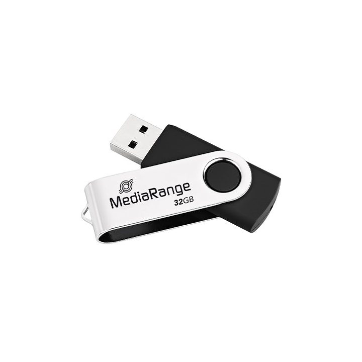 Pen drive 32GB USB 2.0 Mediarange silver-black (MR911)
